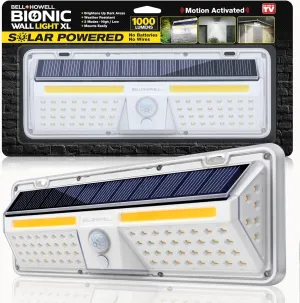 Bell Howell Bionic Solar Security Light XL, Solar Outdoor Lights Waterproof, Motion Sensor Outdoor Lights Solar Powered, Solar Light for Fence, Backyard, Driveway, Solar Lights Outdoor Waterproof
