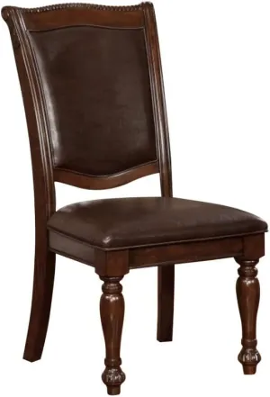 Benzara , Set of Two, Brown Alpena Traditional Style Side Chair (Set of 2),