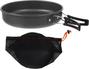 BESPORTBLE Camping Baking Pan Metal Frying Pan Nonstick Coating Easy-to-Clean Portable Grill