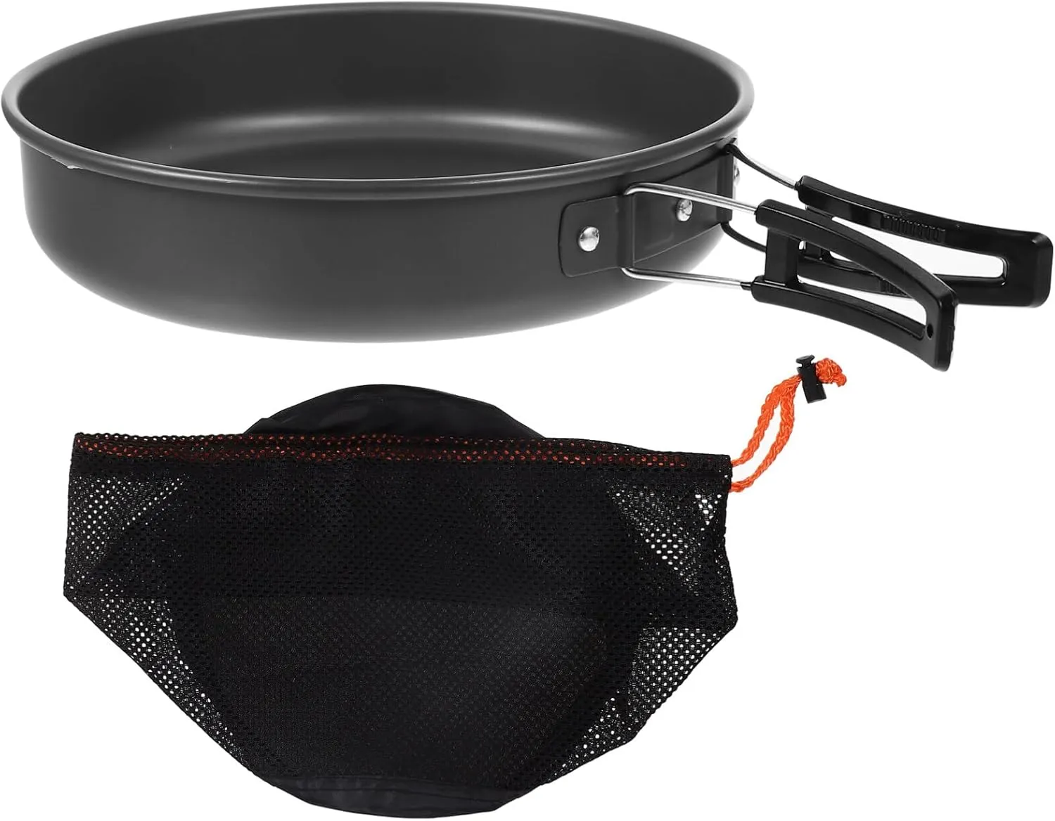 BESPORTBLE Camping Baking Pan Metal Frying Pan Nonstick Coating Easy-to-Clean Portable Grill