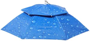 BESPORTBLE Fishing Umbrella Hat Folding Adjustable Sun Rain Cap Double-layer Umbrella Headwear Fishing Cap Beach Umbrella