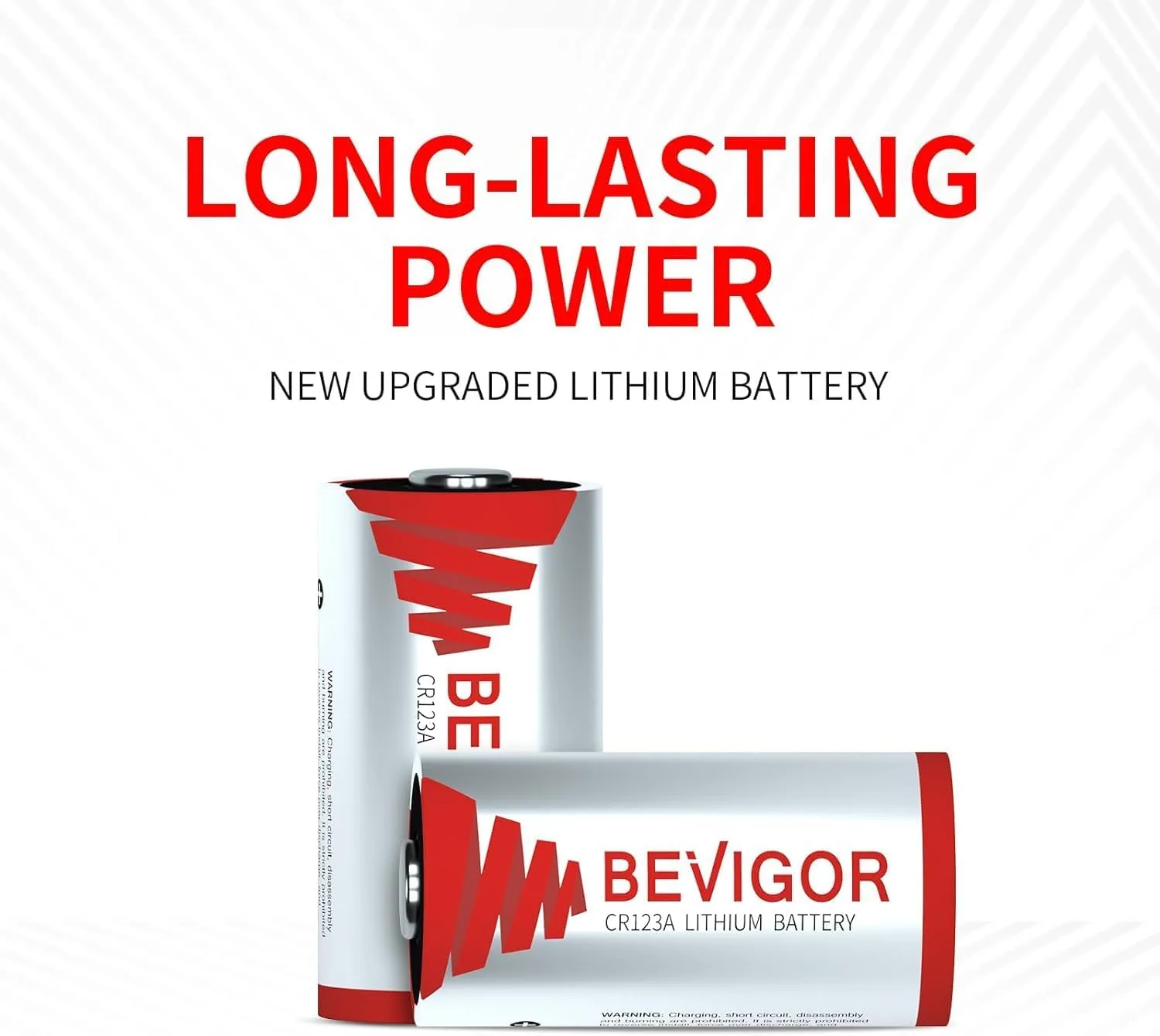 BEVIGOR 3V CR123A Lithium Batteries 12 Pack 1500mAh Photo Lithium Battery, 3 Volt Batteries, Long-Lasting for Flashlight and Security Device,10 Years Shelf Life (Non-Rechargeable)