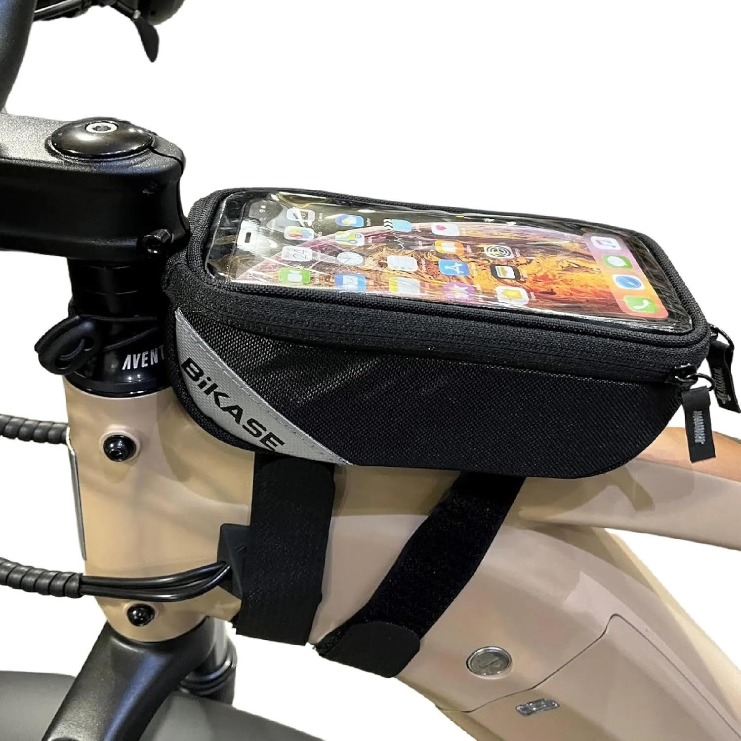 BiKase Hard Casing Bike Phone Bag, Bike Accessories, Never Deform/Waterproof, Bike Phone Holder Bike Phone Mount with 0.25mm Sensitive TPU Touch-Screen, 8"' (XL)