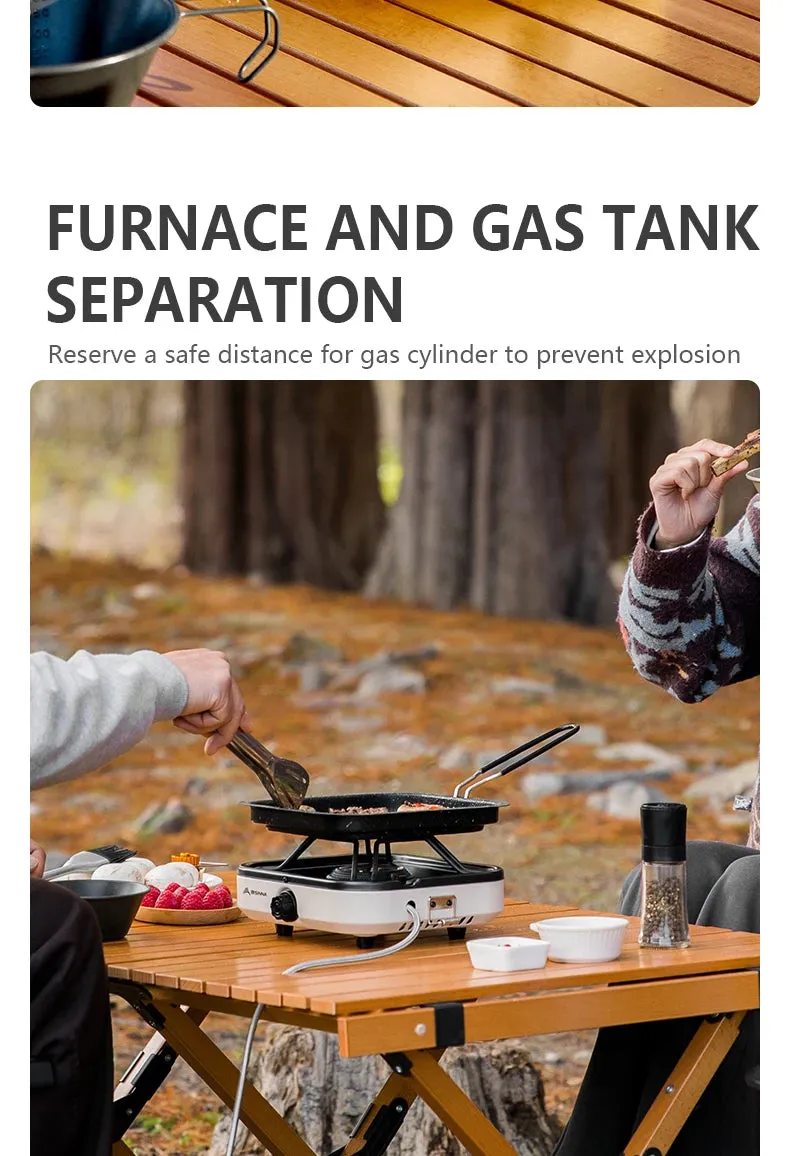 BISINNA Camping Gas Stove Portable High Firepower Split Cassette Furnace Outdoor Gas Burner for BBQ Picnic