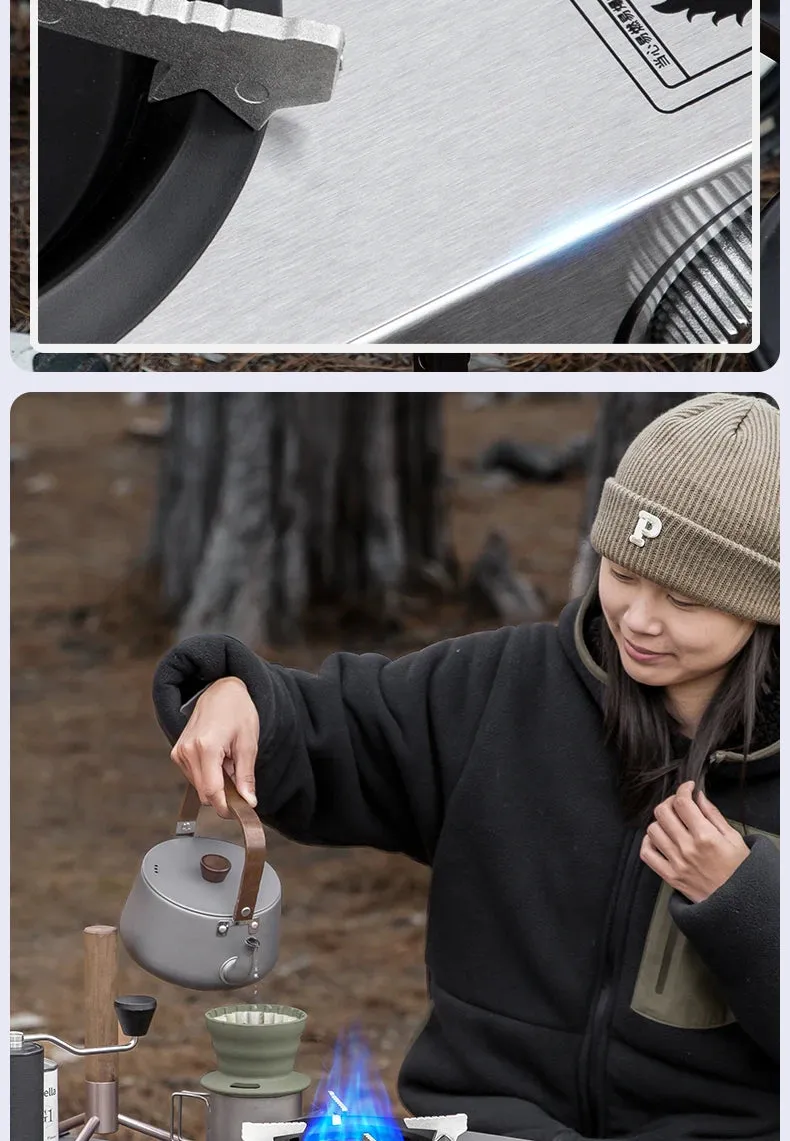 BISINNA Camping Gas Stove Portable Stainless Steel Gas Burner Cassette Furnace for Picnic Hiking Trips