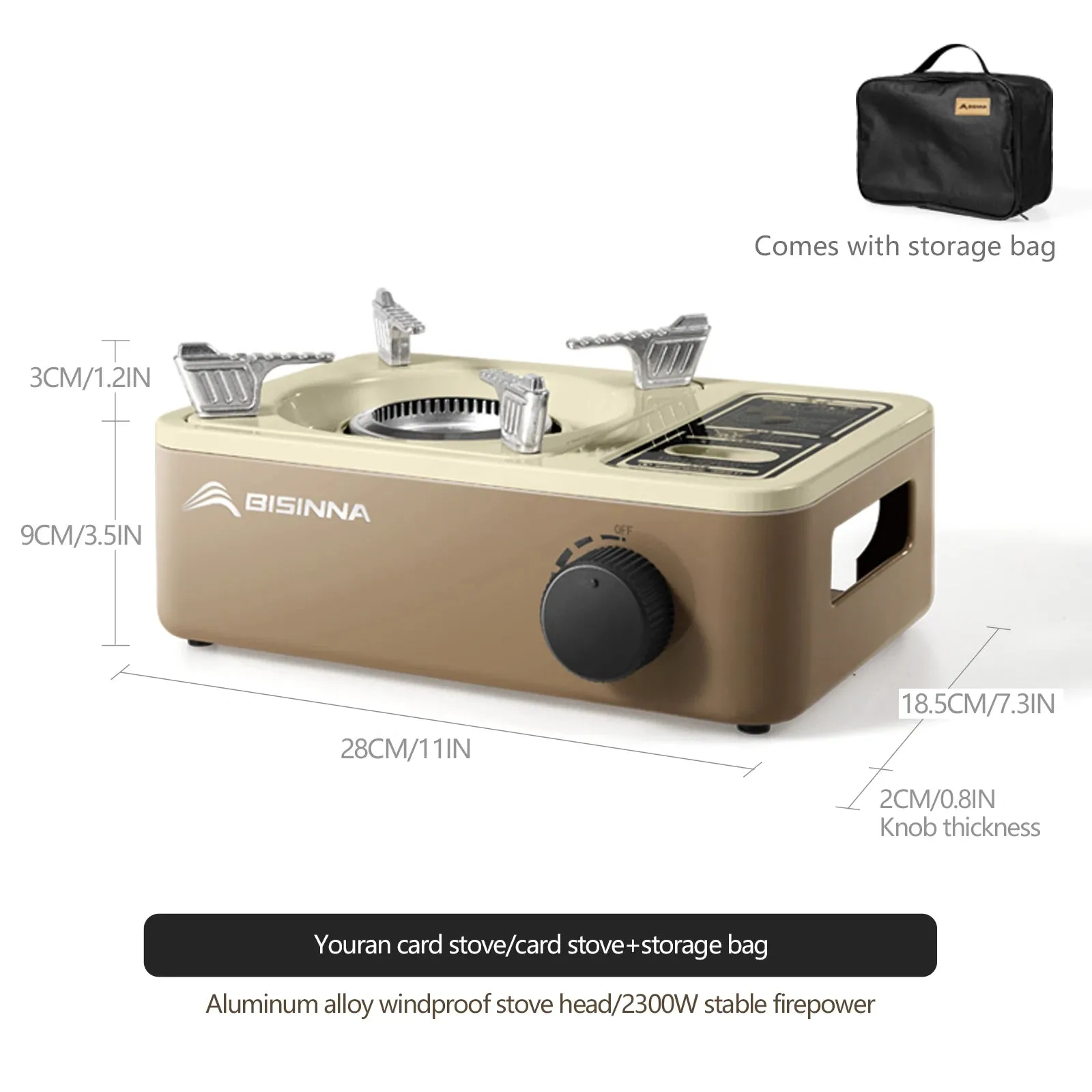 BISINNA Outdoor Camping Gas Stove 2300W High Firepower Portable Cassette Furnace Gas Burner for Picnic Hiking Camp