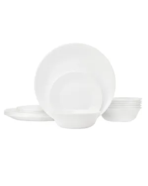 Blair Corelle Livingware White Frost 18pc Round Dinnerware Set