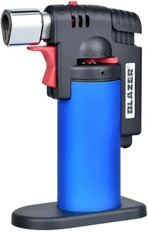 Blazer Firefox Torch Lighter Windproof, Butane Refillable (Blue)
