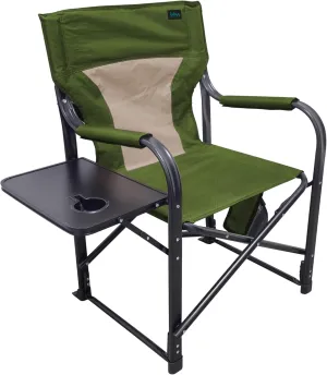 Bliss Hammocks 24 Volt Heated Directors Seat 21 Inch Wide Steel Camping Chair, Green