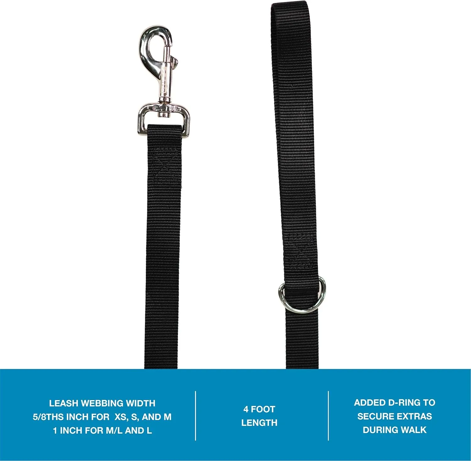 Blue-9 Pet Products No-Pull Balance Harness and Loose Leash Walking Set Dogs, Made in The USA, Black, X-Small