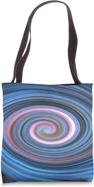 Blue Pastel Swirl Design Tote Bag