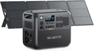 BLUETTI Solar Generator AC200L with 200W Solar Panel (Ships Separately), 2,048Wh LiFePO4 Battery Backup w/ 4 2,400W AC Outlets (3,600W Power Lifting), for Camping, Home Use, Emergency