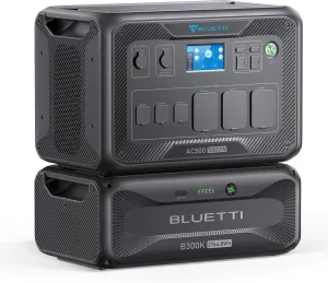 BLUETTI Solar Generator AC500 & B300K Expansion Battery, 2,764.8Wh LiFePO4 Battery Generator w/ 6 5,000W AC Outlets (10KW Peak), 50A NEMA 14-50R, Modular Power System for Home Use, Emergency