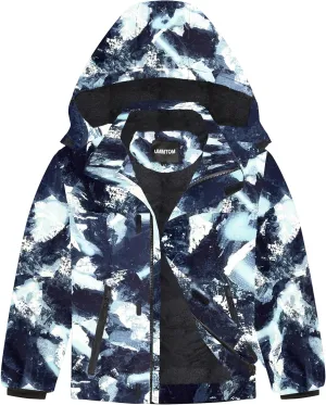Boys Waterproof Ski Jacket Warm Winter Fleece Snow Coat Kids Outdoor Hooded Snowboard Jacket