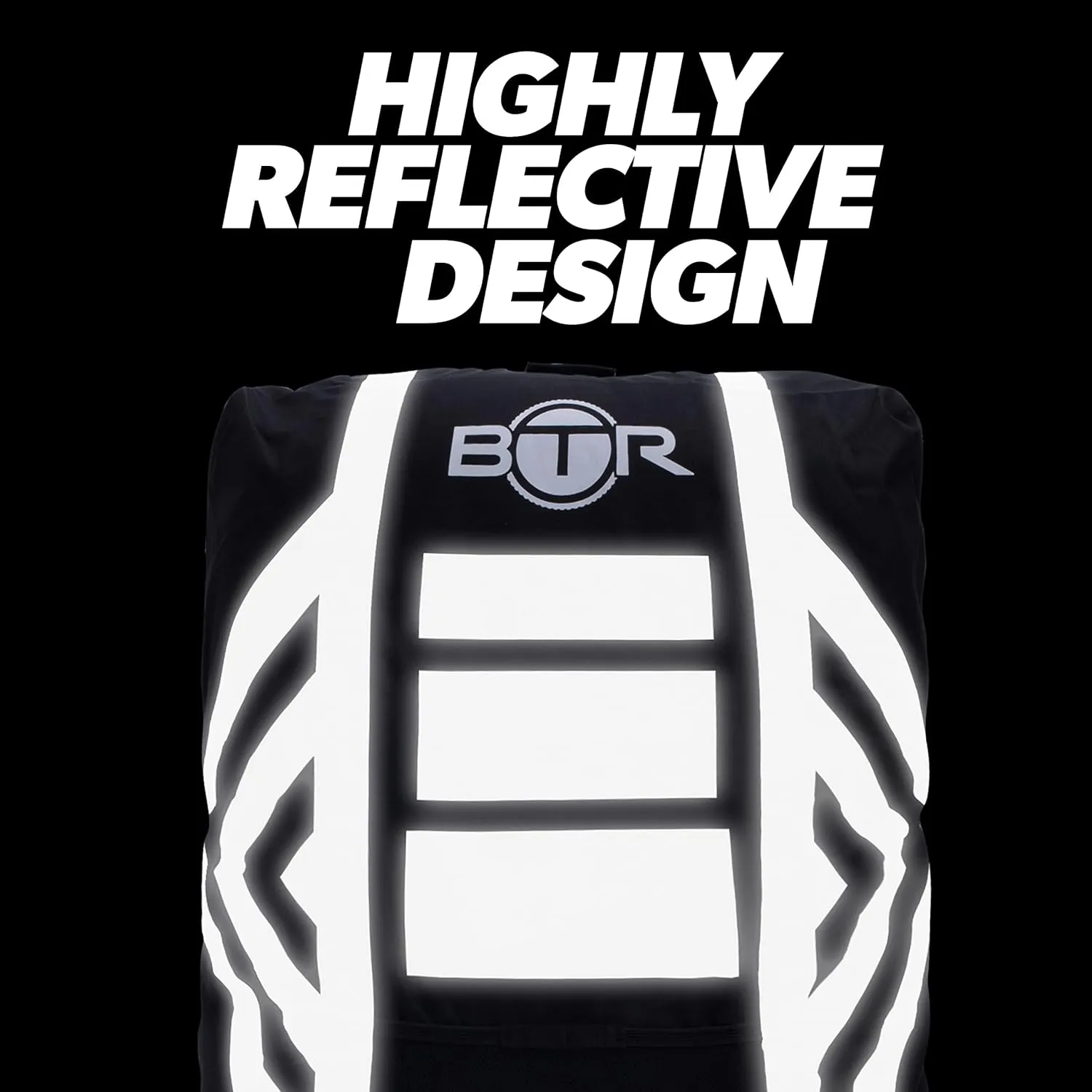 BTR Waterproof High Vis Reflective Backpack Cover