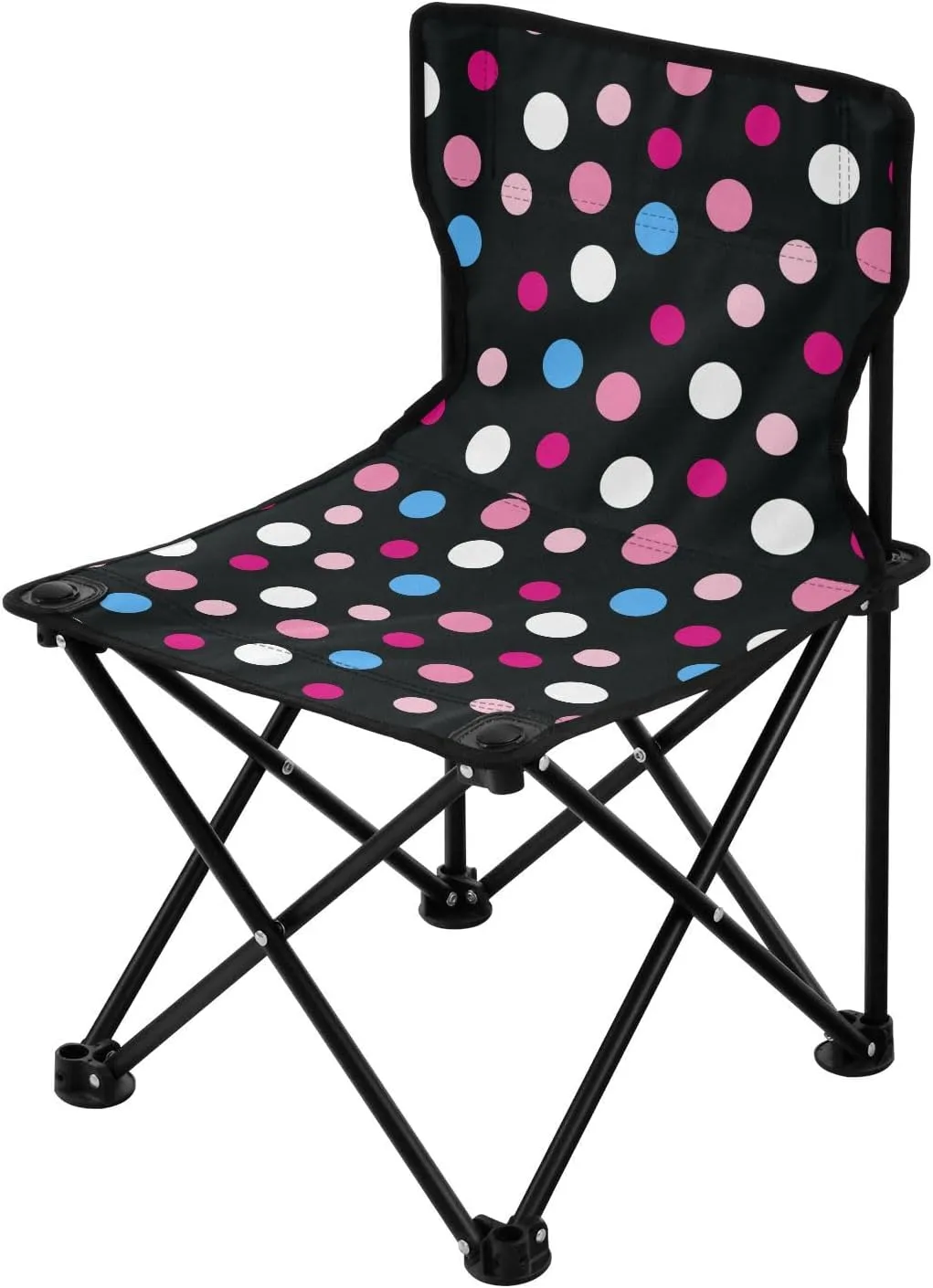 Burbuja Polka Dot Camping Chair Portable Folding Chair for Outdoor Camping Beach Sports Picnic, Supports 220lbs Collapsible Chair