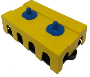 BusBar - Dual 250 Amp 4-Post Power Distribution Block - 5/16" & 3/8" Stainless Steel Posts for Marine, Solar, and Automotive Use - Made in USA