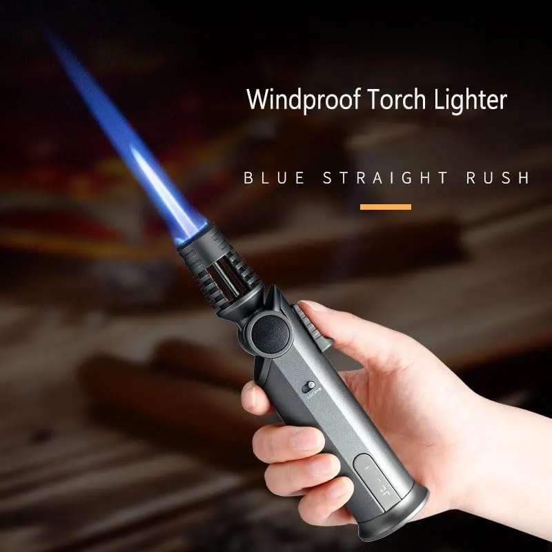 Butane Torch Lighter,Adjustable Jet Flame,high Temperature Resistance for Candles,Camping,Outdoor Barbecue(Red)