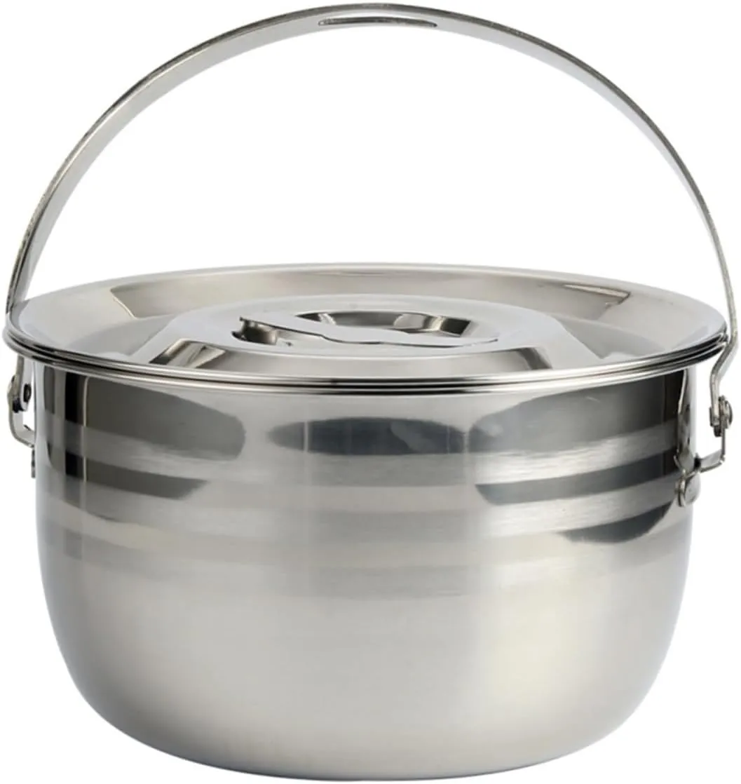 Cabilock Portable Camping Cooking Pot Multi Functional Stew Soup Pot for Outdoor Cooking for Picnic and Camping Gear Cooking