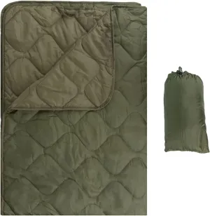 Camouflage Quilt Camping Blanket Beach Hiking Tourist Mattress Pad Portable Travel Picnic Mat Ground Sheet Sleep Cover (Color : Green, Size : A)