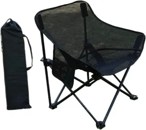 Camping Chair Folding Chair Heavy Duty Stable Outdoor Furniture for Adults with Storage Bag for BBQ Lawn Yard Garden Patio, Black