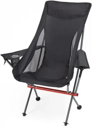 Camping Chair Folding Chair Portable Chair Outdoor Camping High Back Chair Portable Ultralight Seat Backpacking Chair with Soft Armrests for Hiking Camping Chairs for Adults/B/Si