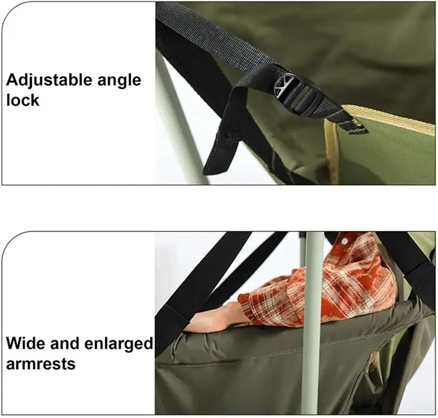 Camping Chair Leisure Rocking High Back Folding Recliner Chair