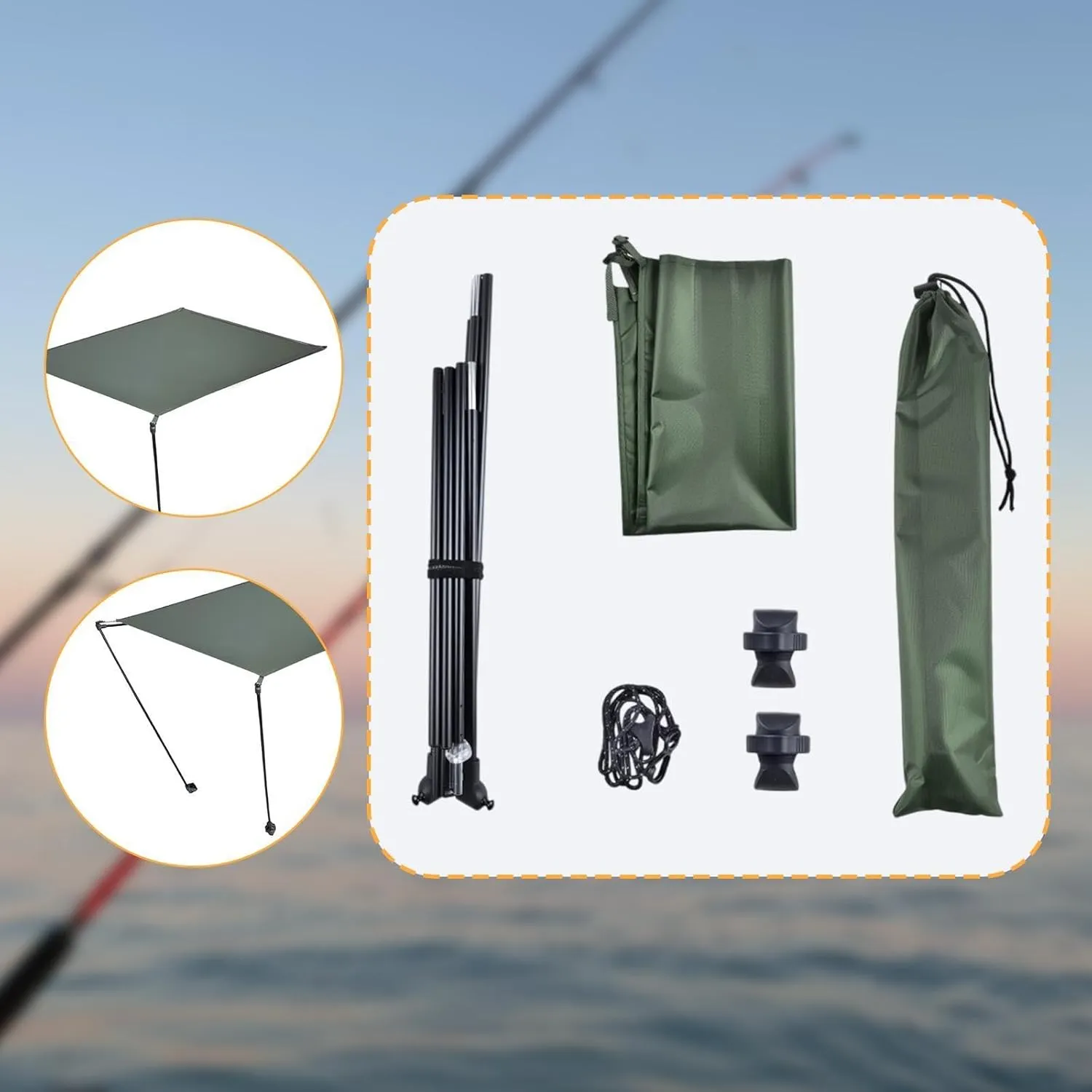 Camping Chair Shade Portable Awning Lightweight Shelter Folding Chair Shade for Outdoor Yard Travel Fishing Accessories