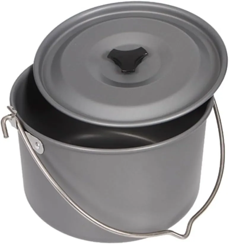 Camping Cookware, Camping Cooker Outdoor Picnic Picnic Large Hanging Pot Camping Single Pot Portable Stove(Orange)
