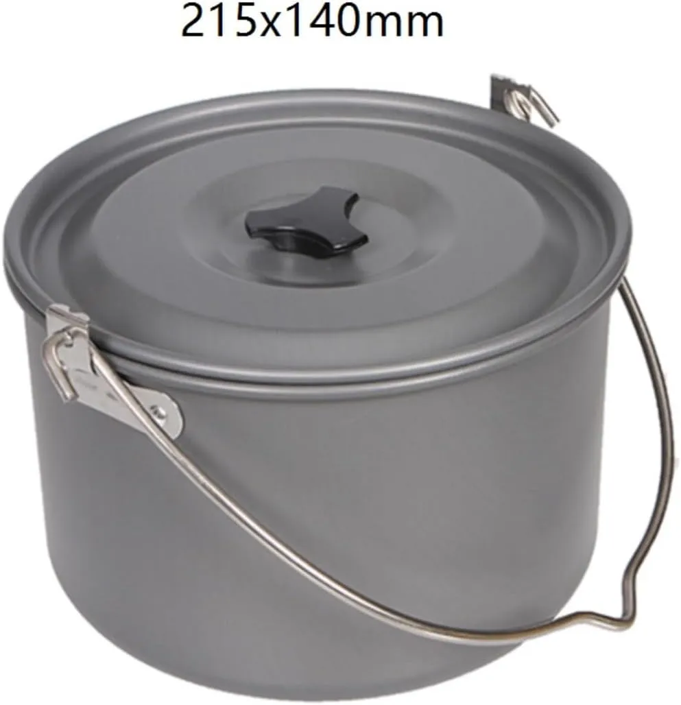 Camping Cookware, Camping Cooker Outdoor Picnic Picnic Large Hanging Pot Camping Single Pot Portable Stove(Orange)