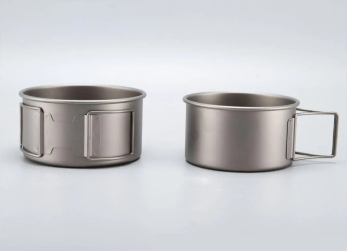 Camping Cookware, Outdoor Camping Portable Pure Titanium Bowl Set Pot Tableware Foldable Camping Cooker Portable Stove