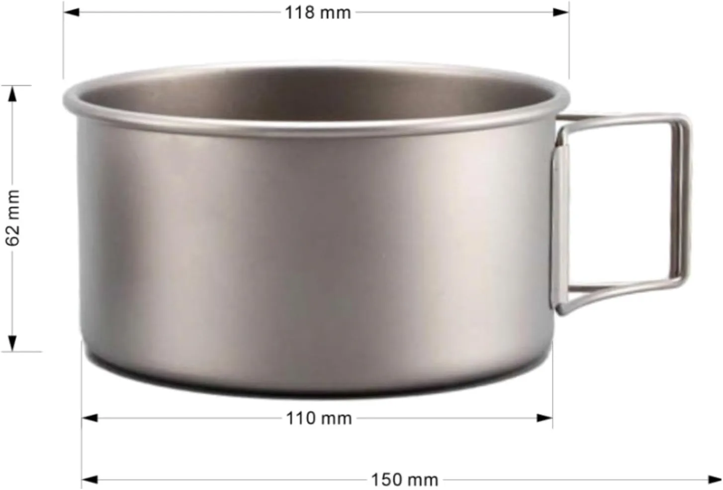 Camping Cookware, Outdoor Camping Portable Pure Titanium Bowl Set Pot Tableware Foldable Camping Cooker Portable Stove
