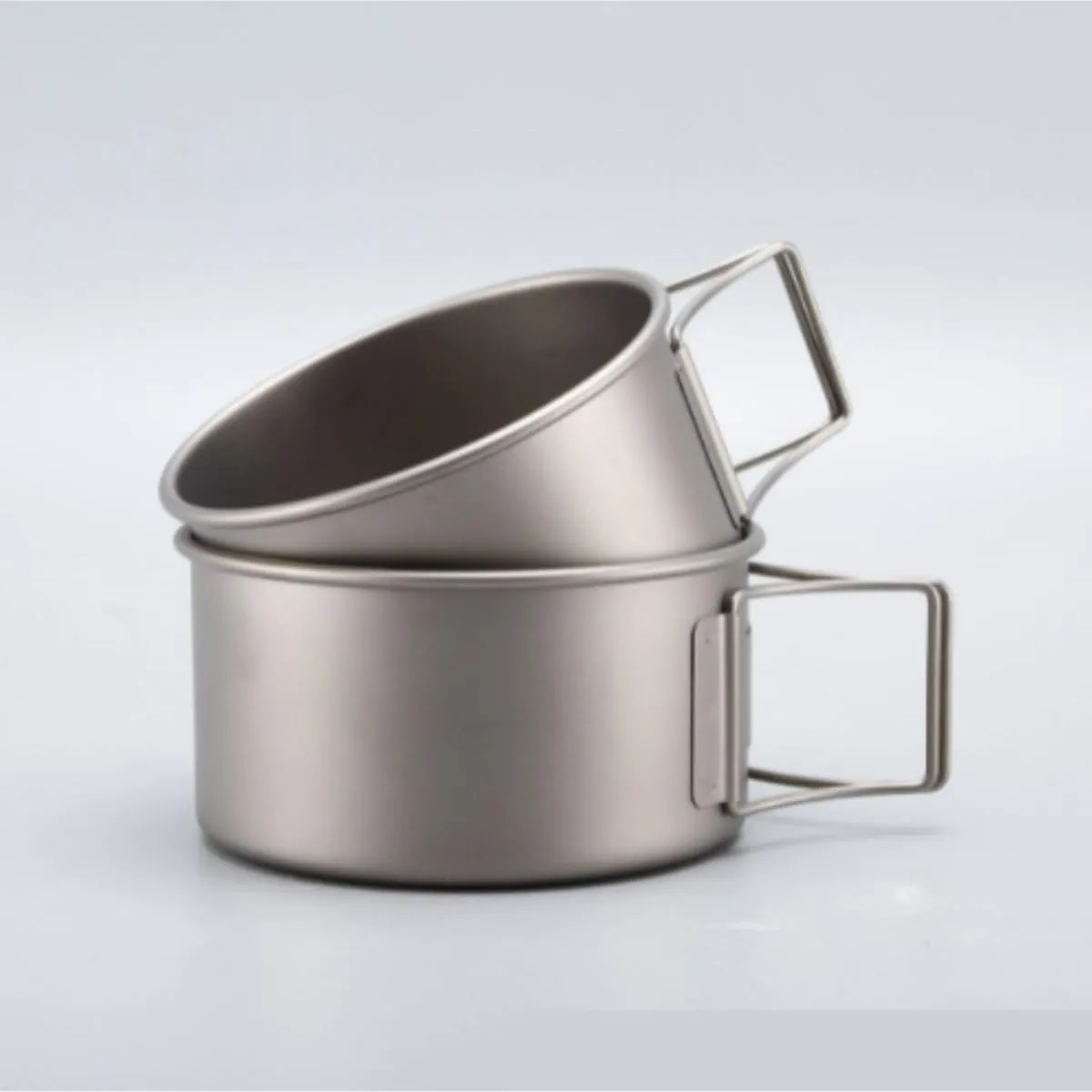 Camping Cookware, Outdoor Camping Portable Pure Titanium Bowl Set Pot Tableware Foldable Camping Cooker Portable Stove