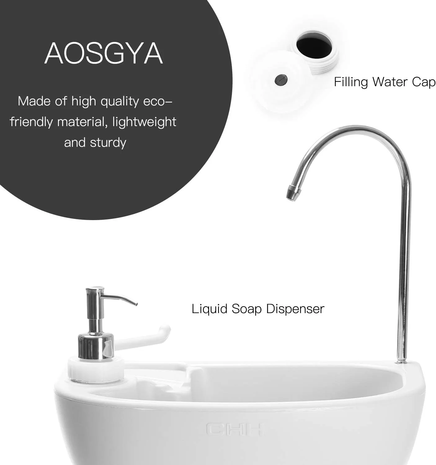 Camping Sink with RV Portable Waste Tank Great for Traveling, Camping, Outdoor Events