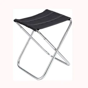 Camping Stool, Outdoor Folding Chair Portable Foldable Lightweight Aluminum Camping Travel Chair Outdoor Beach Hiking Fishing Backpacking Seat Stool(Svart)