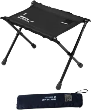 Camping Stool Portable Folding Stool Reusable Practical Fishing Chair Recliner Foot Rest Chair Footrest for Beach, Black
