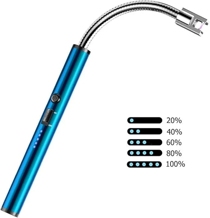 Candle Lighter Long USB Rechargeable Lighter,Electric Arc Lighter Flexible Flameless for Candles,Camping,Grill,Stove,BBQ