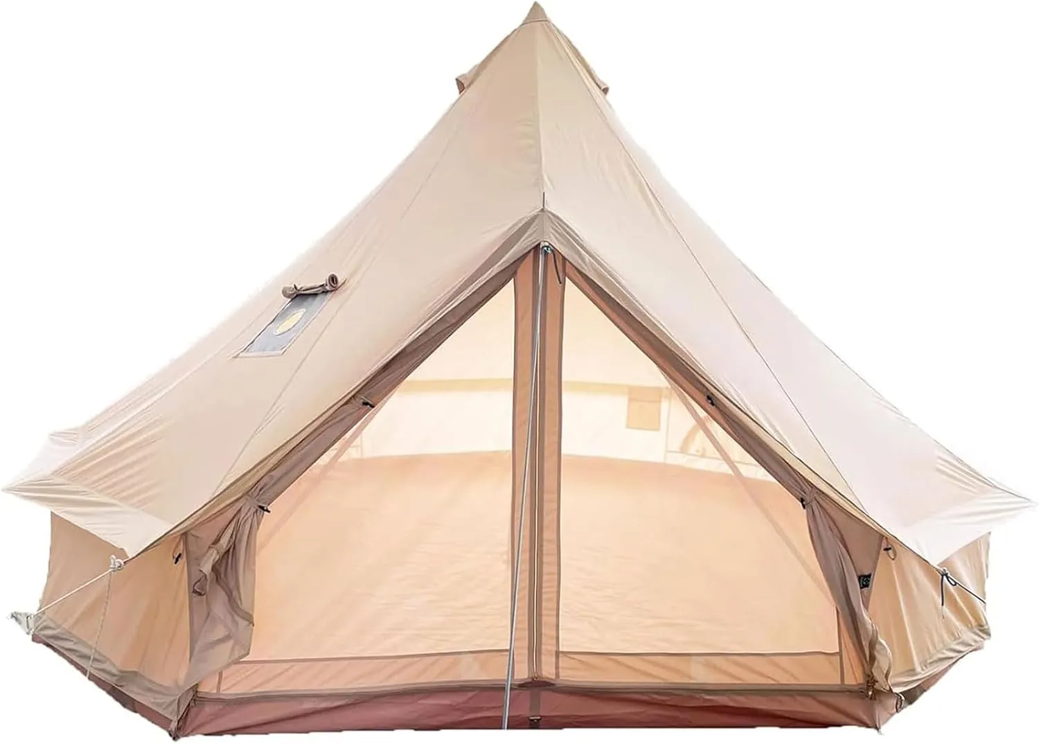 Canvas Family Camping Tent, 4 Season Luxury Camping Tent, Thermal Tent with Stove Jacks, Wind and Weatherproof, Teepee Tent, Tepee Tent for 4 People