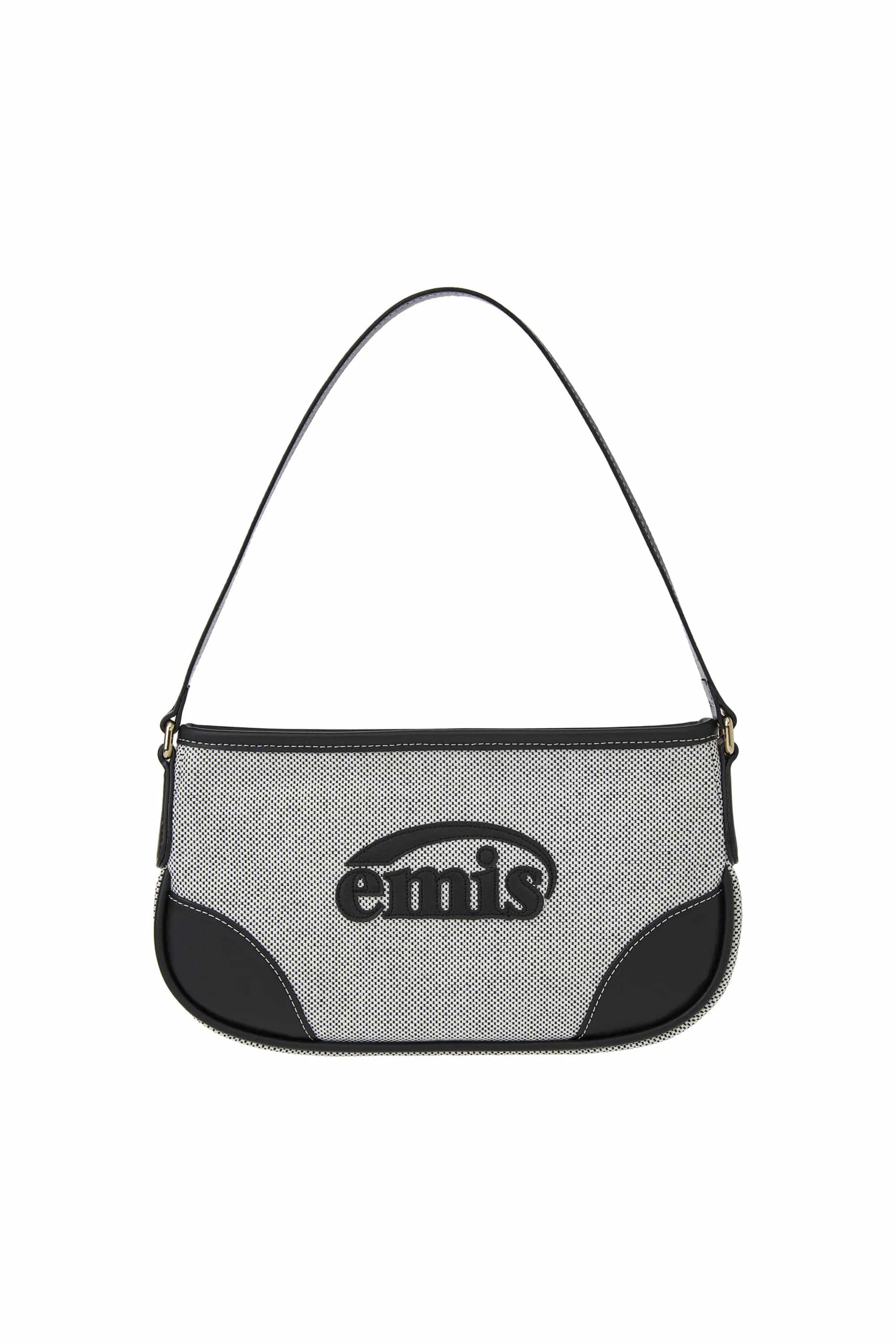 CANVAS LEATHER MINI BAG-BLACK