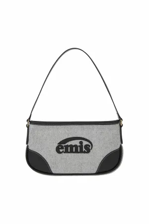 CANVAS LEATHER MINI BAG-BLACK