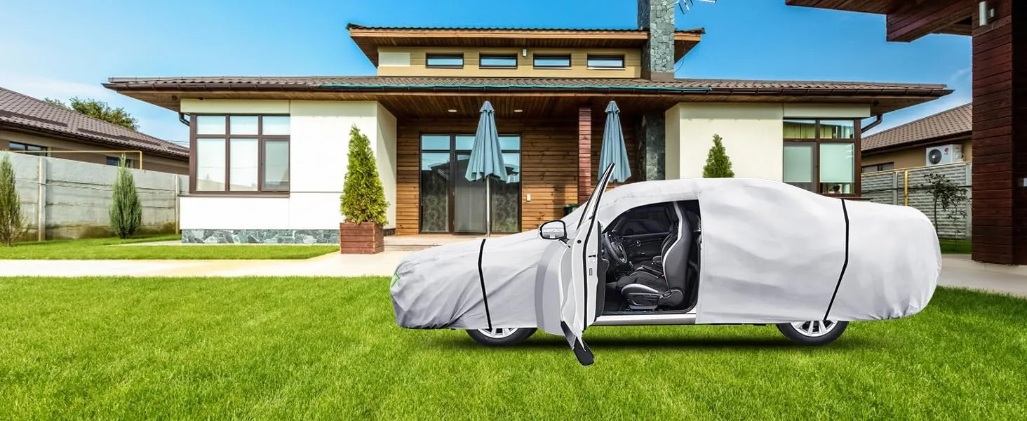Car Cover Custom Fit for Toyota Camry 1996-2025,Honda Accord 2001-2025,6 Layers Truck Cover Waterproof All Weather for Automobiles,Outdoor Full Exterior Cover,Rain, Sun, Wind Protection,Sliver