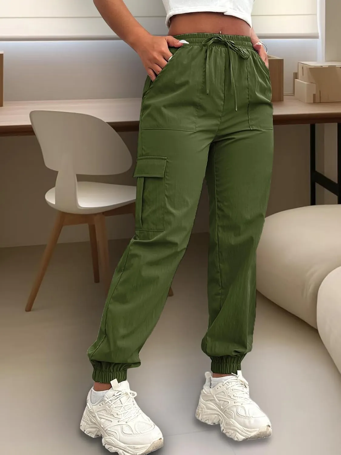 Cargo Pants Women Lightweight Joggers Quick Dry Summer Hiking Pants with Pockets