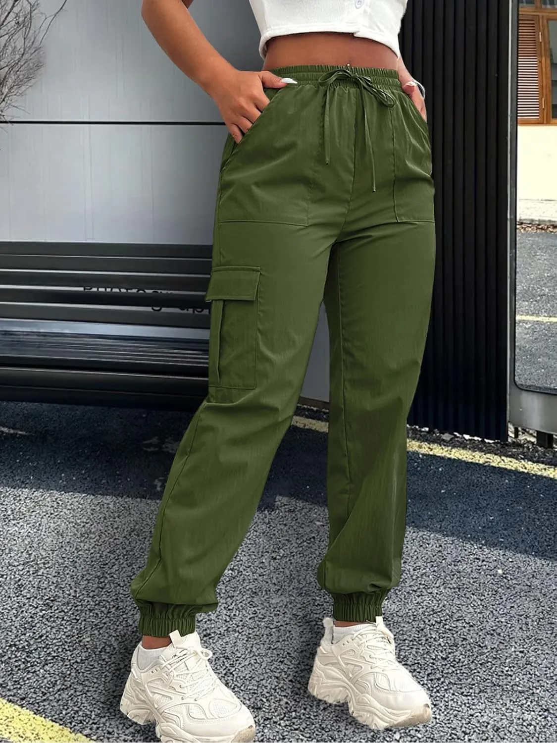 Cargo Pants Women Lightweight Joggers Quick Dry Summer Hiking Pants with Pockets