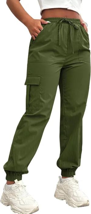 Cargo Pants Women Lightweight Joggers Quick Dry Summer Hiking Pants with Pockets