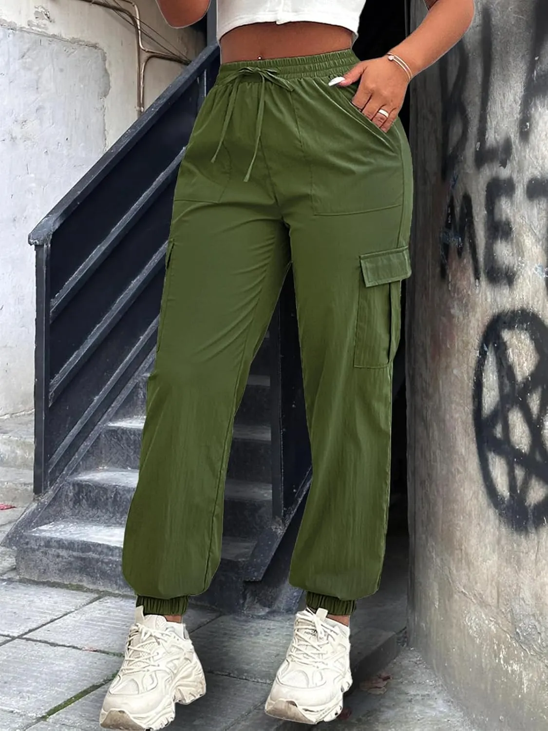 Cargo Pants Women Lightweight Joggers Quick Dry Summer Hiking Pants with Pockets