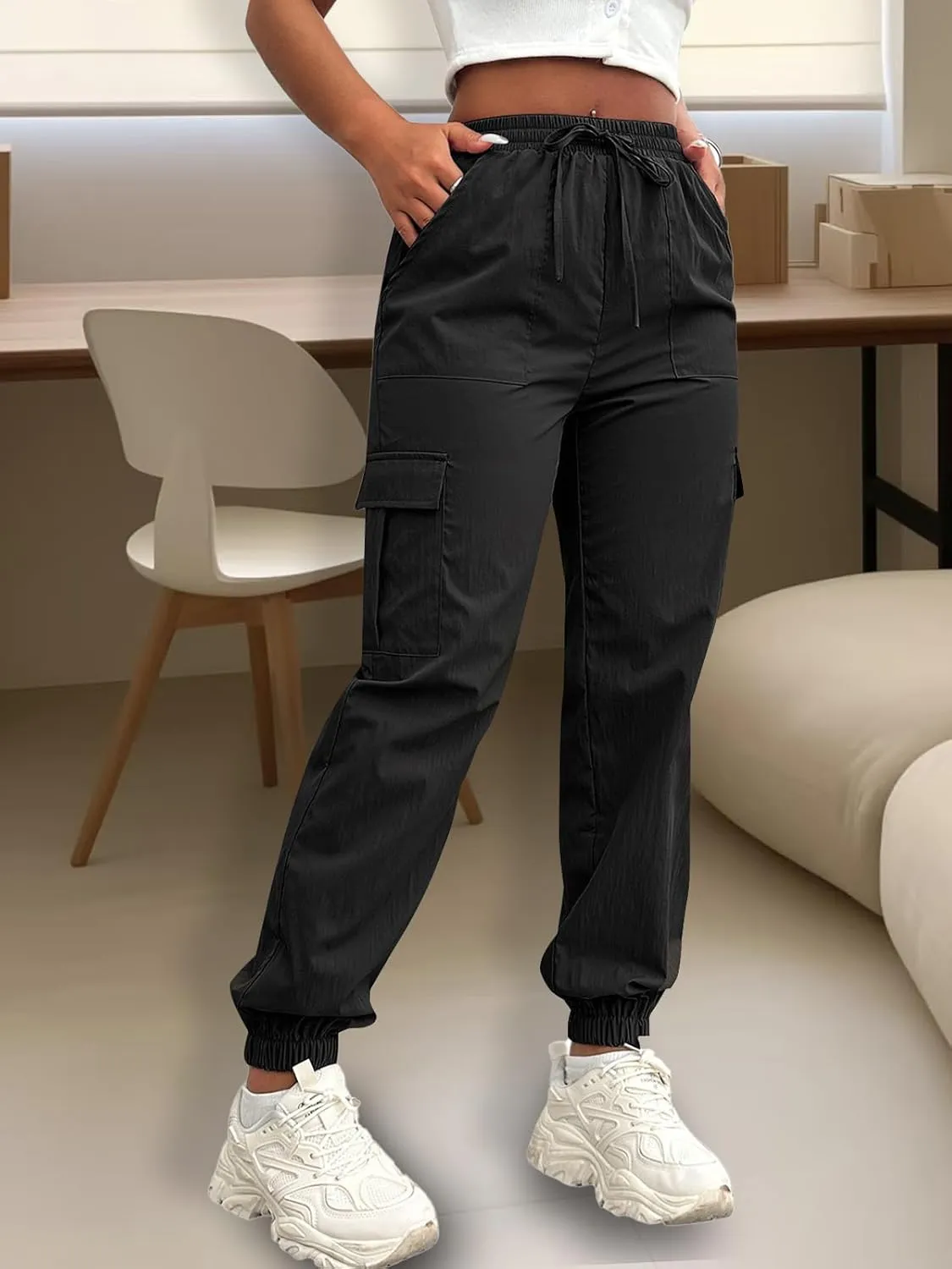 Cargo Pants Women Lightweight Joggers Quick Dry Summer Hiking Pants with Pockets
