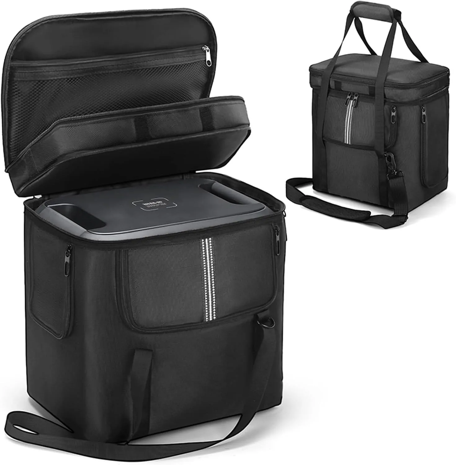 Carrying Case Compatible with BLUETTI AC180 / AC2A, Solar Generator Portable Power Station and Accessories Travel Storage Bag with Shoulder Strap Side Pockets (for AC180)