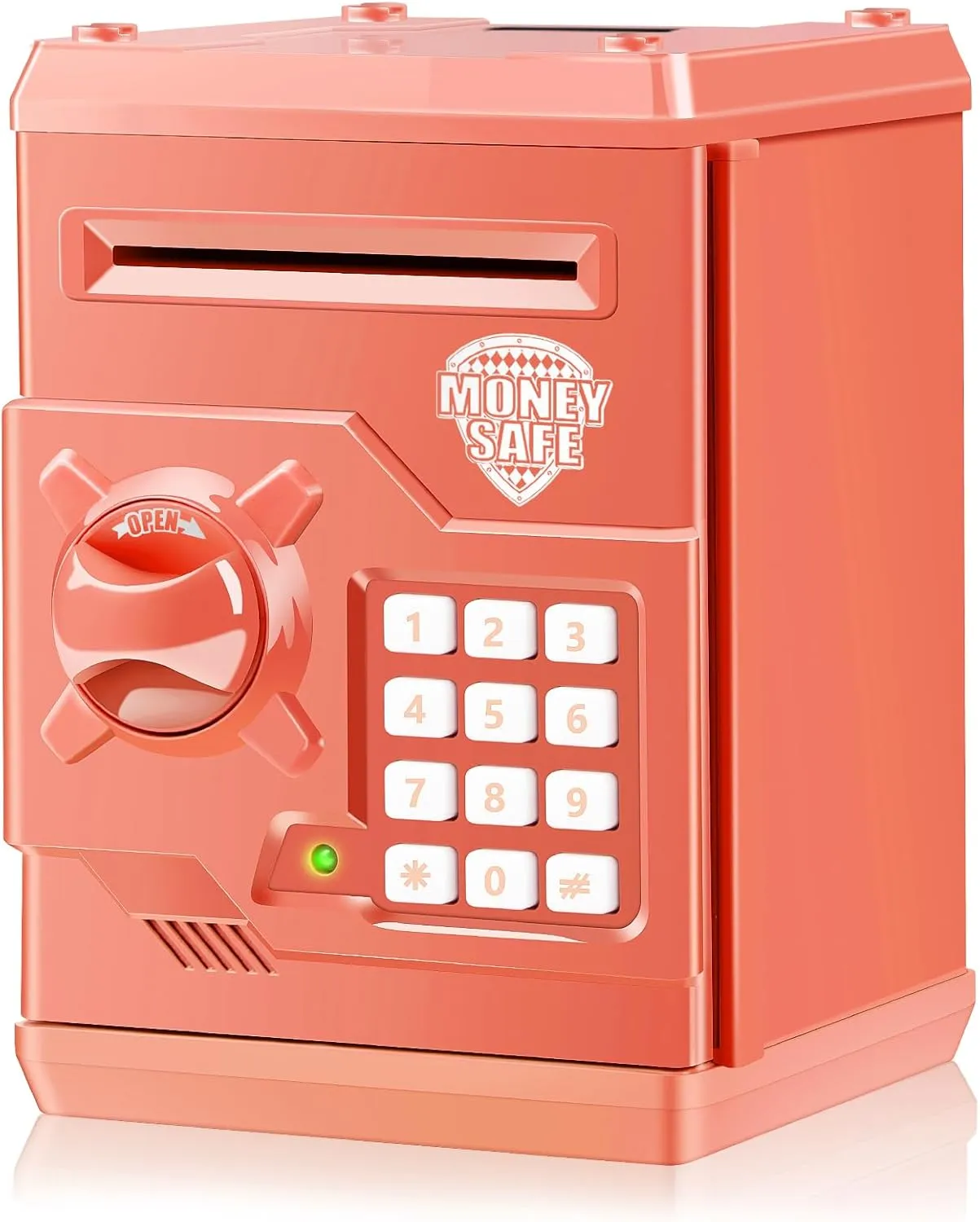 Cartoon Electronic Password Piggy Bank Cash Coin Can for Children/Toy Gifts Birthday Gifts (Pink & White)