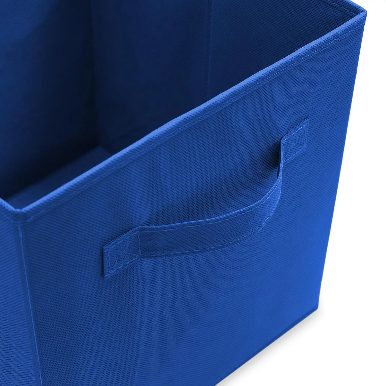 Casafield Set of 12 Collapsible Fabric Cube Storage Bins, Royal Blue - 11" Foldable Cloth Baskets for Shelves, Cubby Organizers & More