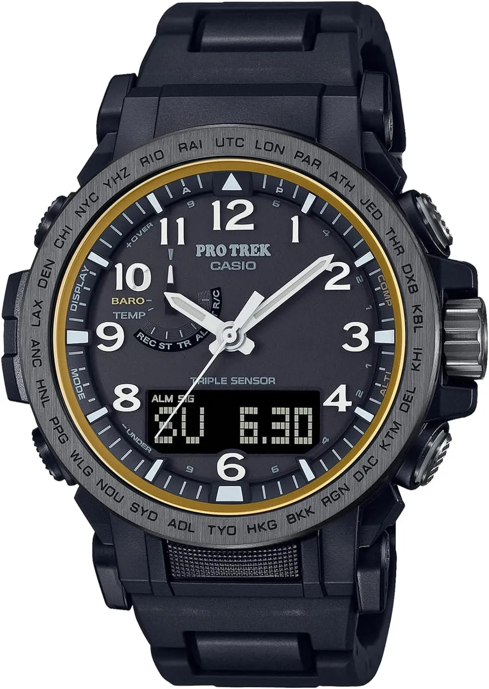 Casio Pro Trek PRW-51FC-1JF Model Equipped with Radio Wave Solar That uses eco-Friendly Materials Watch Imported from Japan Jan 2023 Black